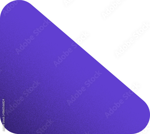 rounded triangle organic shape with grainy noise texture element