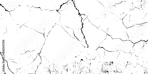 Black, white grunge dust crack, scratch concrete wall texture pattern background. Ideal for grunge background, aged surface, urban decay effect. grunge distressed overlay featuring natural split Line.