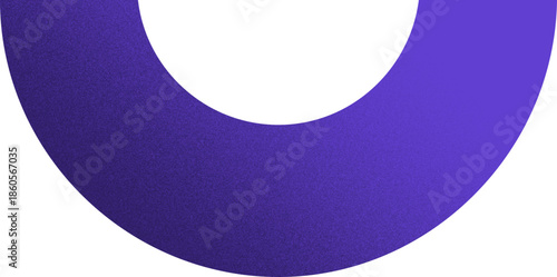 crescent shape organic shape with grainy noise texture element