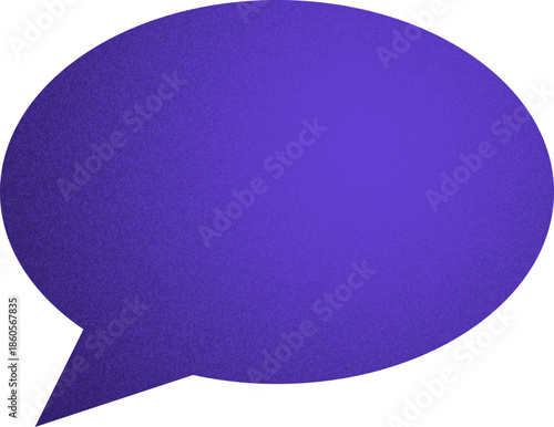speech bubble organic shape with grainy noise texture element