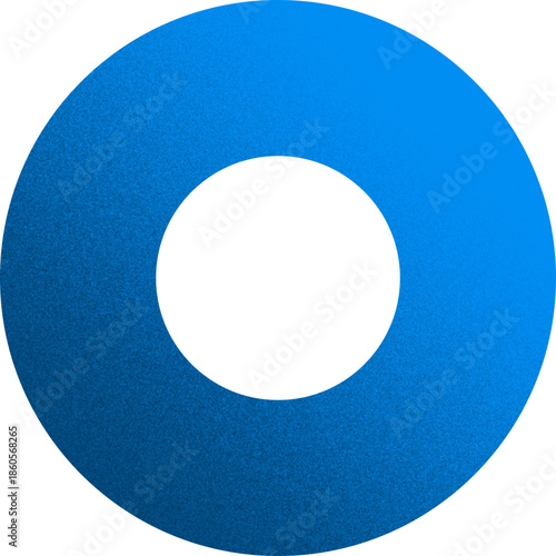 donut ring organic shape with grainy noise texture element