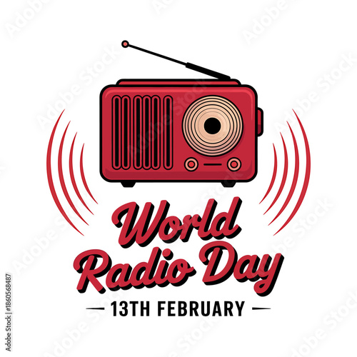 Celebrating world radio day on 13th february with retro radio