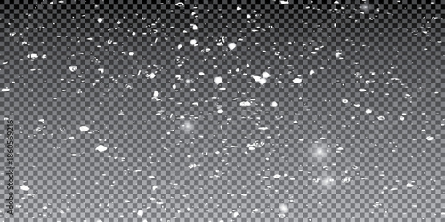 Falling snow background. Design element as overlay. Winter concept