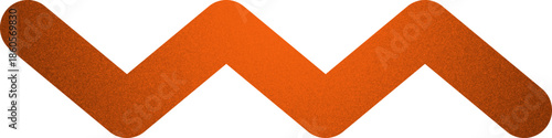 zigzag line organic shape with grainy noise texture element