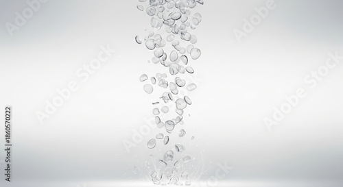 Wallpaper Mural Bubbles Ascending in Clear Water with Shimmering Light Reflections and Soft Focus Effects Torontodigital.ca