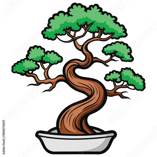 Bioluminescent Crystalline Bonsai with Glowing Fractal Leaves and Neon Roots