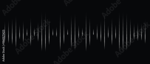 Sleek digital audio equalizer displaying sound energy with luminous vertical bars on a black background