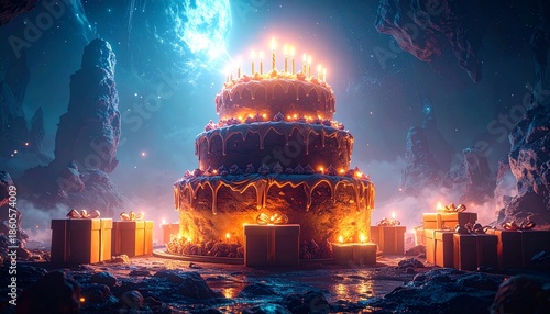 Geburtstagstorte  Feier  Fete