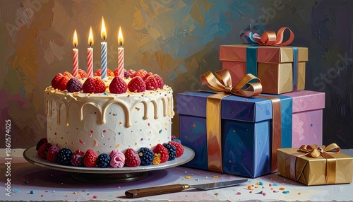 Geburtstagstorte  Feier  Fete