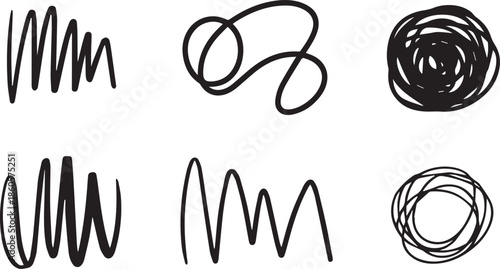 Line art depiction of various military equipment and protective gear items