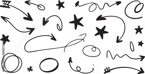 Collection of simple black and white line art icons featuring peace and love
