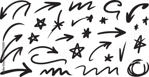 Symbols of conflict peace and protection in simple line art style