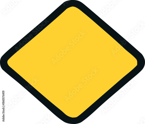 Traffic rule sign vector icon in clean flat design, suitable for transport apps, highway guidance, traffic awareness campaigns, and instructional road graphics.