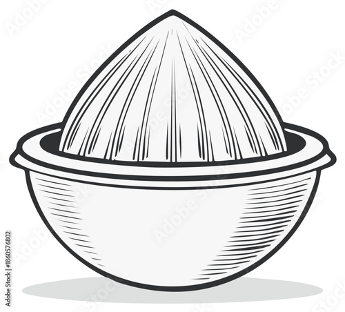 Vintage Line Art Citrus Juicer Device for Making Fresh Squeezed Juice