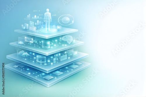 Future Healthcare System Architecture – Abstract Digital Concept 