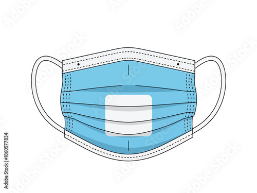 Medical Face Covering with Ear Loops for Respiratory Protection