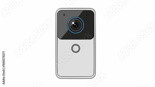 Smart doorbell camera installed on a modern home exterior