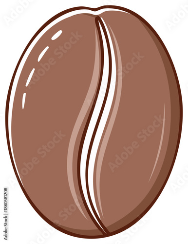 Coffee bean illustration delicious brown caffeine drink beverage ingredient