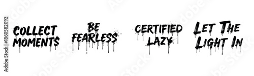 Inspirational words in dripping graffiti style art