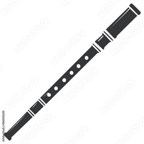 Simple Woodwind Instrument Graphic Recorder Pipe Folk Instrument
