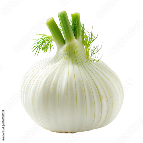 Fresh Fennel Bulb Small Isolated On Transparent Background