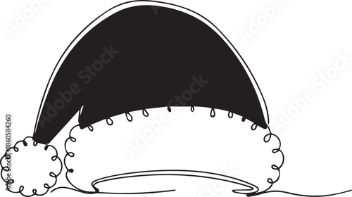 Illustrated shark jaw with teeth