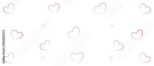 Cute pink heart seamless pattern, romantic love background wallpaper