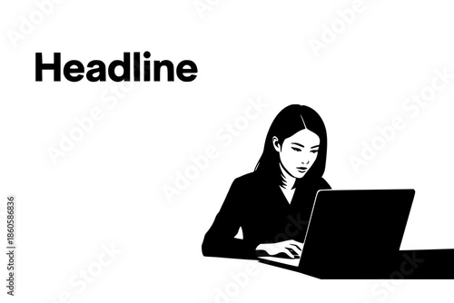 business woman with laptop