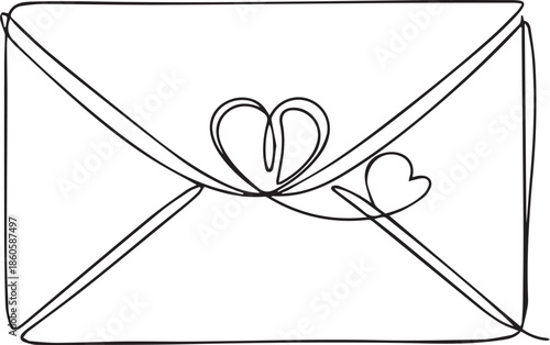 Envelope with heart design