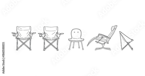 Five varied chair designs: comfort and style in seating arrangement