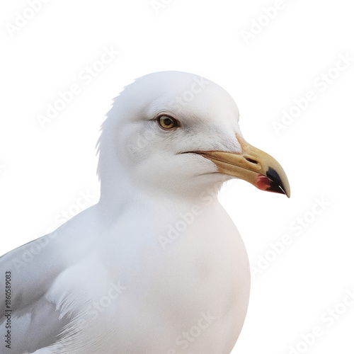 Seagull Resting With a Clear Background in a Natural Setting During Daylight