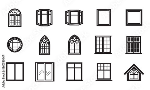 Selection of Window Silhouettes with Architectural Details
