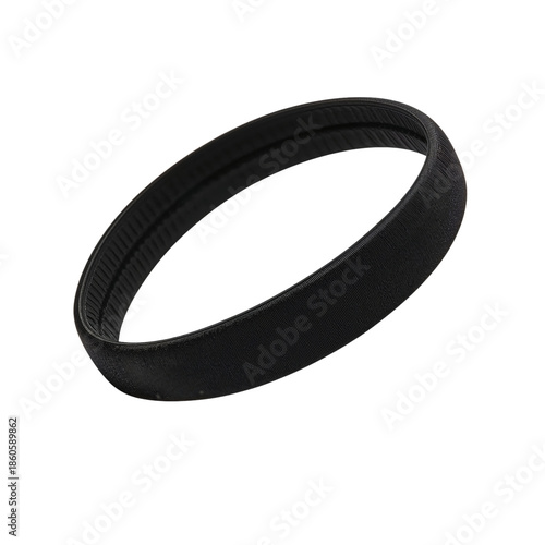 Black Hair Band on a White Background for Simple Hair Management and Styling