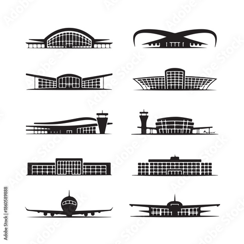 Airport Terminal Buildings Representing Air Travel Facilitating Transportation Showcasing Architecture Designing Modern Hubs Offering Connection Point