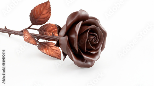 Valentines rose made out of chocolate