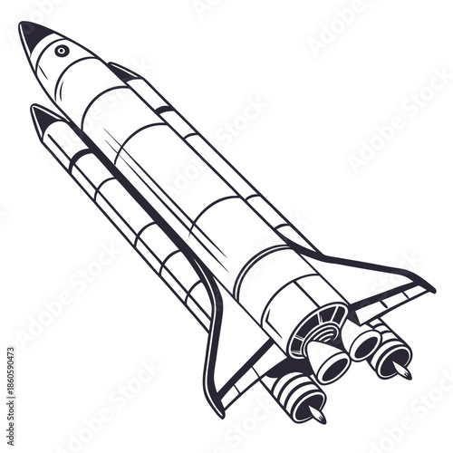 Sleek Rocket Ship Design for Space Exploration