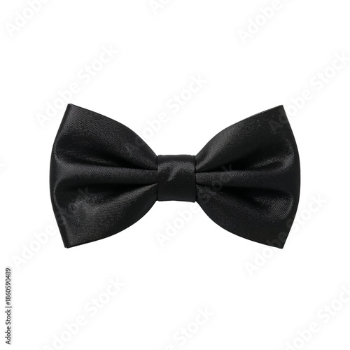 Black Bow Tie Laying Flat on a White Surface for Formal Occasions and Events