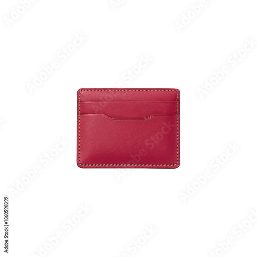 Red Wallet for Cards Placed on a White Surface for Display
