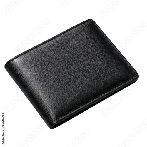 Black Wallet on a Plain Surface, Showcasing Simplicity and Function