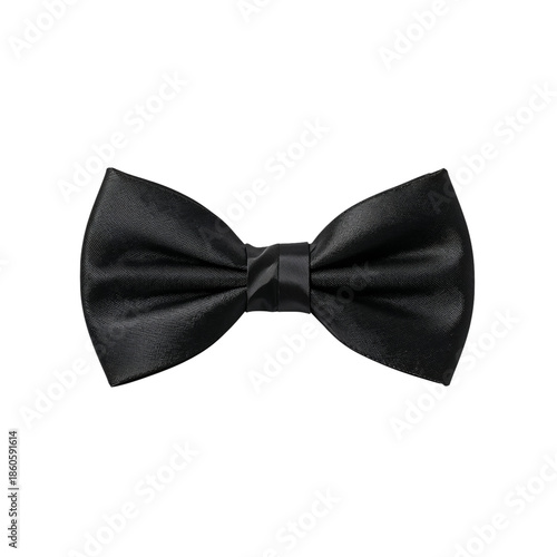 Black Bow Tie Laying Flat on a White Surface for Formal Occasions and Events