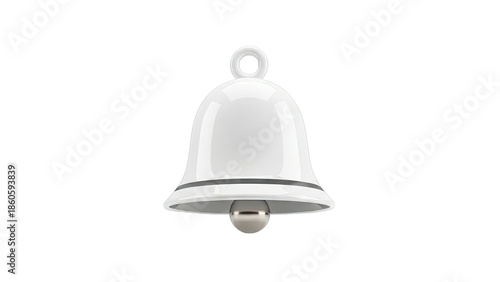 White Bell Isolated on White Background