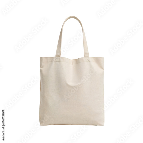 Tote Bag With Colorful Design Displayed on a Plain Background in a Studio Set...