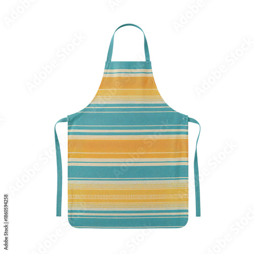 Colorful Apron With Striped Design Hanging in a Kitchen Setting During Daytime