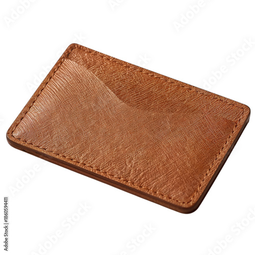 Leather Card Holder Placed on a Table in a Bright Indoor Setting During the A...
