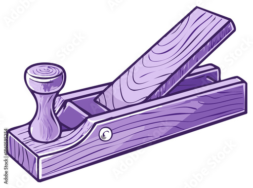 Vintage Wood Smoothing Plane Tool, Joinery, Carpentry Instrument, Old Woodwork Hand Tool, Wood Grain Pattern