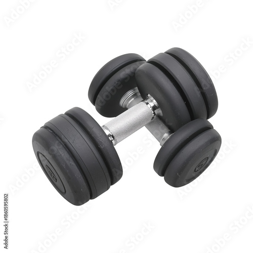 Weightlifting Equipment on a Plain Surface Ready for Exercise and Training at...