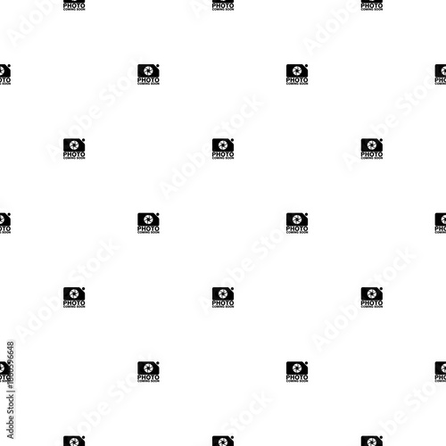 Photo coming soon icon seamless pattern isolated on white background