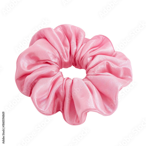 Bright Pink Hair Accessory Rests on a White Background for Styling and Decora...