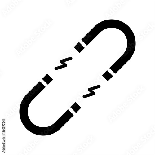 magnet Icon. Symbol isolated white background. vector illustration. color editable.