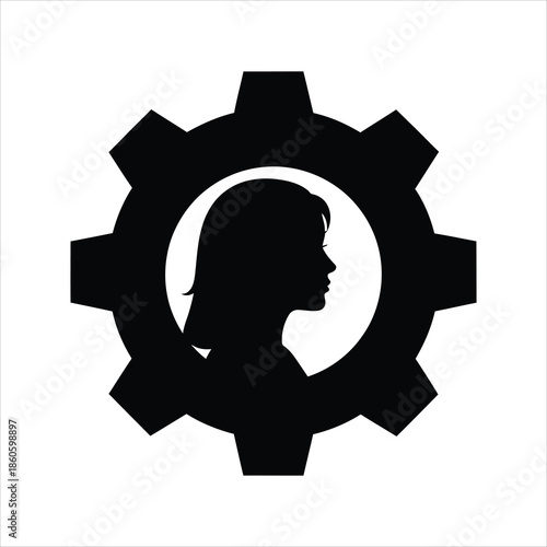 Progress Symbol With Gear Silhouette